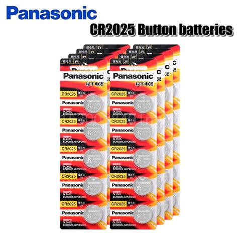 Panasonic Cr2025 Original Brand New Battery For 3v Button Cell Coin Batteries For Watch Computer