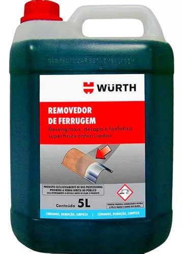 Removedor De Ferrugem Limpa Chassi Oxidação Wurth 5l Parcelamento sem