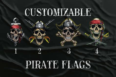 Customizable Pirate Flags Customized Flags Printing High - Etsy