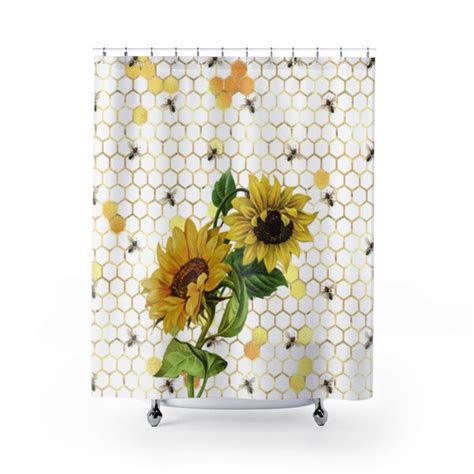 Sunflower Shower Curtain Etsy