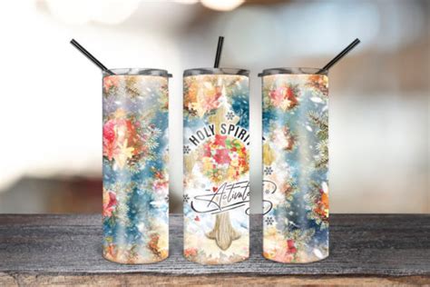 20oz Tumbler Wrap Holy Spirit Activate Graphic By KHAMPOL SHOP DESIGN