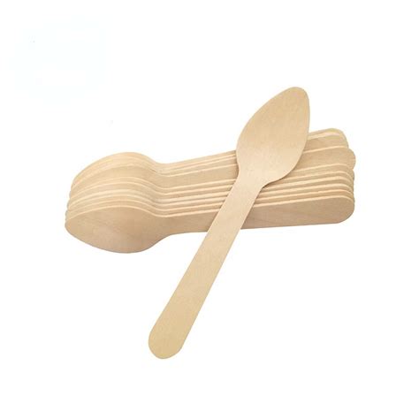 Biodegradable Eco Friendly Disposable Wooden Cutlery Vintage Wood Spoon