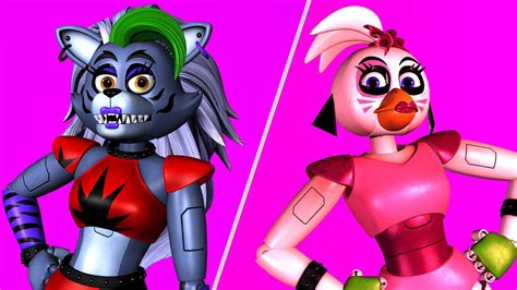 Roxanne Wolf And Glamrock Chica Fnaf Sb Sfm By Gwenalvarez36 On Deviantart