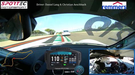 Porsche GT4 Onboard Kamera 100 Meilen Rennen Imola Italien 2019