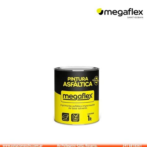 Pintura Asfáltica 1lt Megaflex Secado Rápido Soluciones Chs