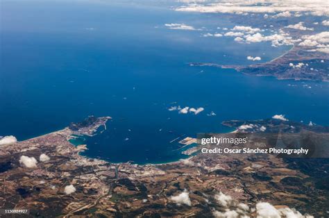 Strait Of Gibraltar Aerial View High Res Stock Photo Getty Images