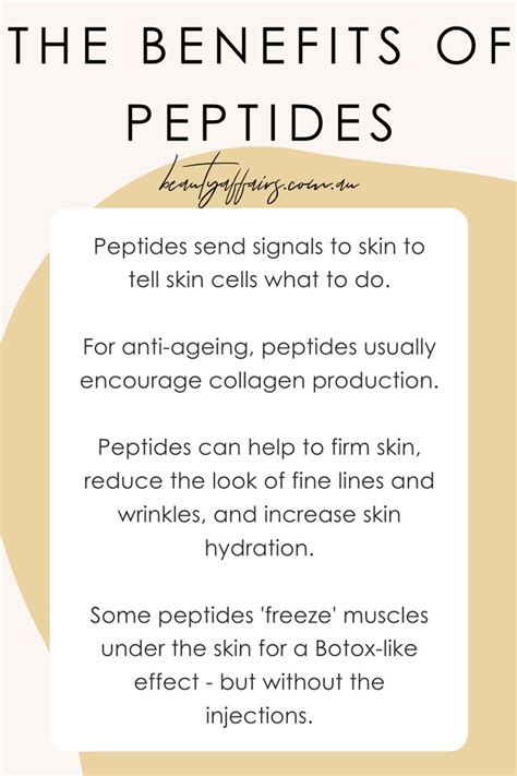 The Reason Peptides Should Be In Your Skin Care Routine Anti Wrinkle