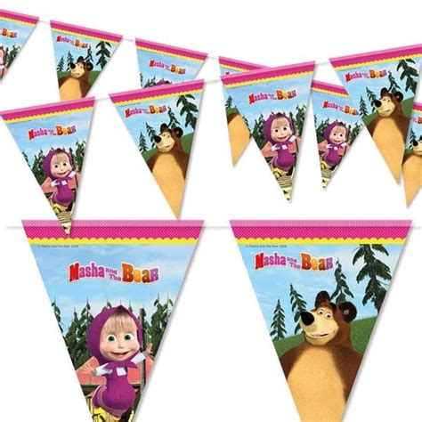 Masha and the Bear Balloons Party Supplies Decoration Birthday Plate Napkins Cups Tablecloth ...