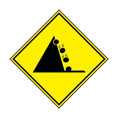 Landslide Road Sign Illustrations Royalty Free Vector Graphics And Clip