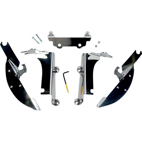 Memphis Shades Trigger Lock Mount Kit For Batwing Fairing Polished