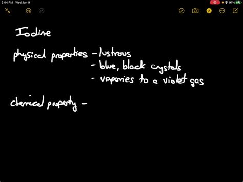 Iodine Is A Solid Having Somewhat Lustrous Blue Black Crystals The