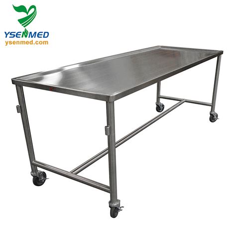 Medical Equipment Ysjp Stainless Steel Corpse Exam Table Simple