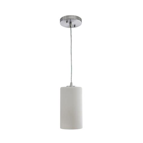 Vonn Lighting Subra White Cylinder Integrated Led Pendant At