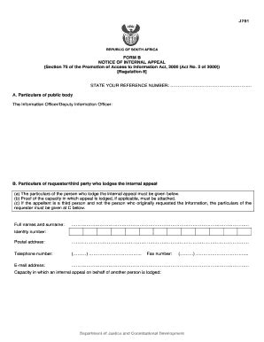 Form B Notice Of Internal Appeal Fill Online Printable Fillable