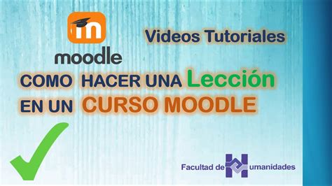 Cómo hacer una lección en Moodle YouTube