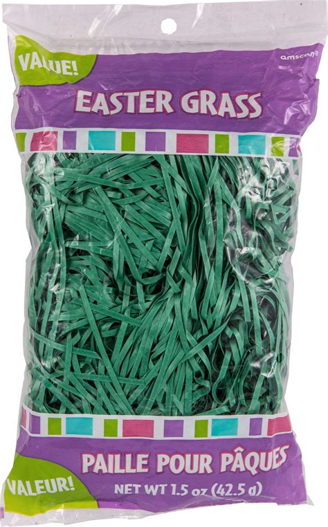 Plastic Easter Grass Forest Green Party City