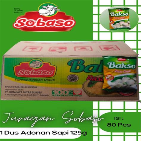 Sobaso Tepung Bumbu Bakso Adonan Rasa Sapi Gram Lazada Indonesia