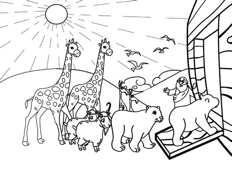 Noah Ark Coloring Pages To Download And Print For Free