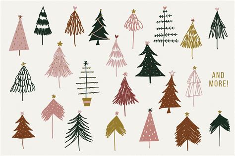 Boho Christmas Trees Wallpapers Wallpaper Cave