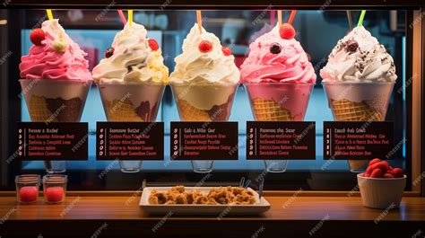 Premium Photo Scoops Of Delight Ice Cream Menu Extravaganza