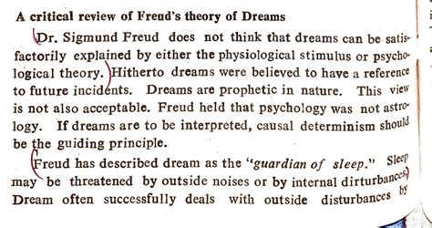 Freuds Theory of Dreams - Sigmund Freud does not think that dreams can ...