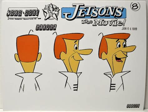 Jetson S The Movie Model Sheet Print George Jetson Heads Hanna