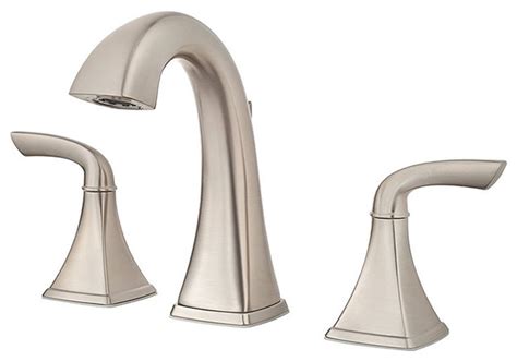 Pfister Lg49 Bs0 Bronson 12 Gpm Widespread Bathroom Faucet Transitional Bathroom Sink