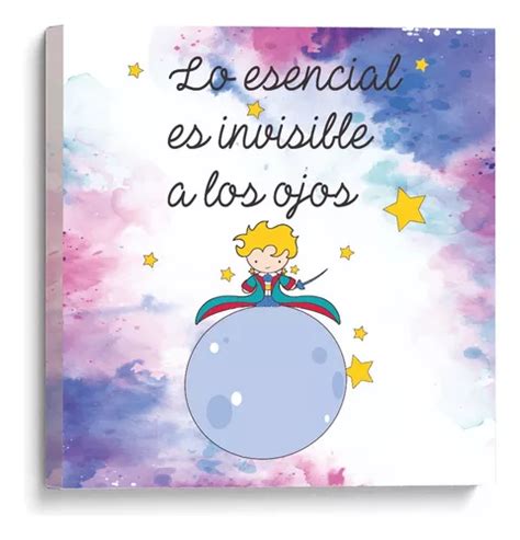 Cuadro Decorativo Canvas Frase El Principito 30x30 Cm Meses sin interés