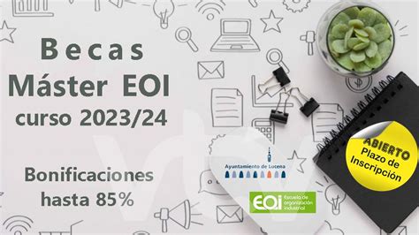 Ltimos D As Para Solicitar Las Becas M Ster De La Eoi