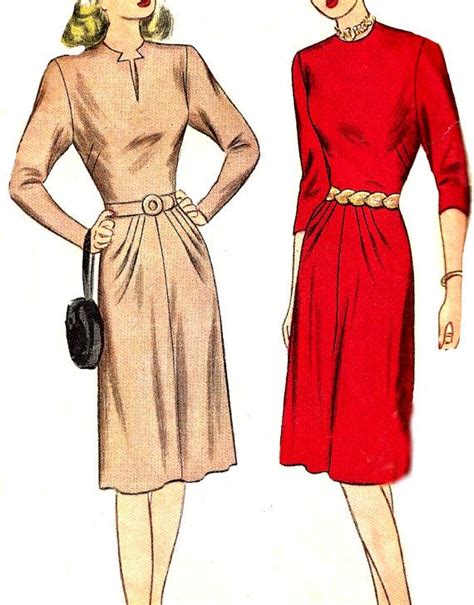 S Dress Pattern Simplicity Vintage Keyhole Neckline Sewing Etsy