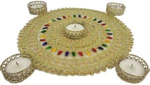 Stylewell Tealight Candles Stands Holders Multicolor Rangoli For All