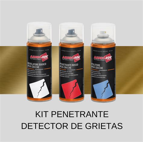 KIT DE LÍQUIDOS PENETRANTES AMBRO SOL 400ML W500 W501 W502 Expert