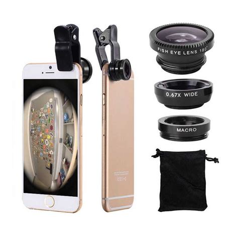 Jual Lensa Kamera Fisheye Makro Wide Angle Universal Dengan Klip Untuk