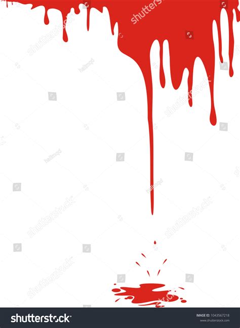 Dripping Blood Isolated On White