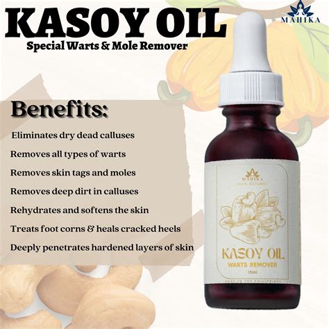 Pure Organic Authentic Herbal Kasoy Oil Ml Warts Remover Skin Tags