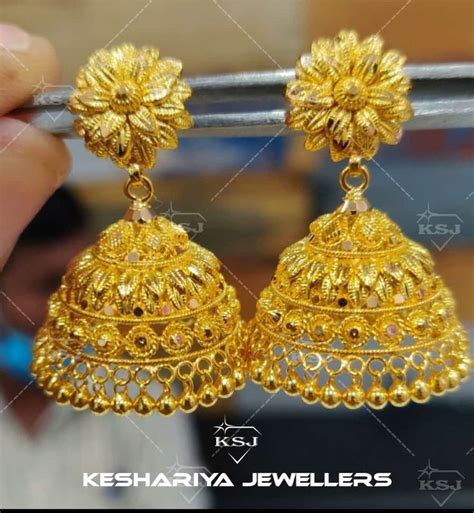 10 Gram Plain Jhumka Gold Jewellry Designs Bridal Gold Jewellery