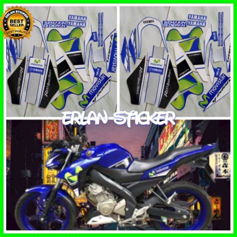 Jual Stiker Striping Body Motor Yamaha Vixion Movistar