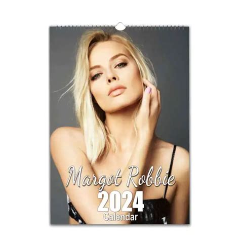 Sexy Beautiful Margot Robbie 2024 Personalised Wall Calendar Slim