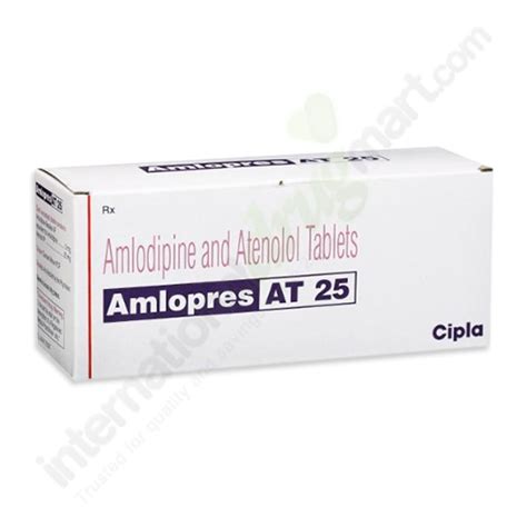 Comprar Amlodipino Atenolol 5 mg 25 mg en línea a un precio asequible