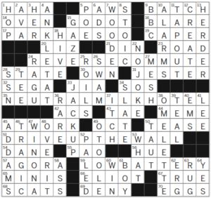 La Times Crossword Answers Wednesday November Th