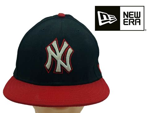 New Era New York Yankees 59Fifty Hat Red & Black MLB Fitted 7 3/4 Cap ...