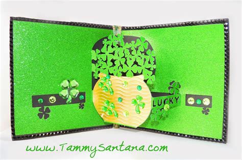 St Patricks Day Pop Up Card Bday Cards Cards Cool Lettering