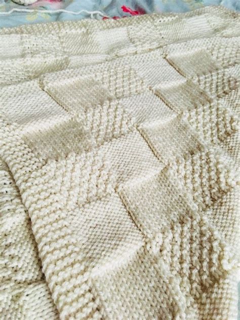 Knitting Pattern All In One Patchwork Blanket Pdf Instant Download