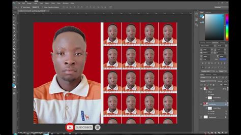 How To Create Passport Photo Size In Adobe Photoshop Cc 2015 In Twi Youtube