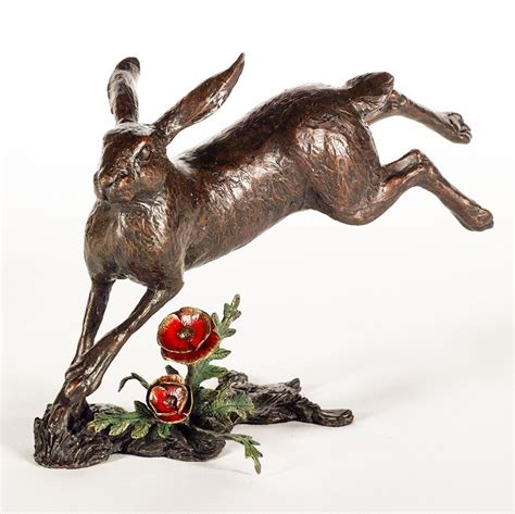 High Hopes II Bronze Hare Sculpture By Michael Simpson DeMontfort