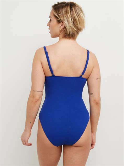 Maillot De Bain Piece Ampli Malou Rougegorge Lingerie Bleu