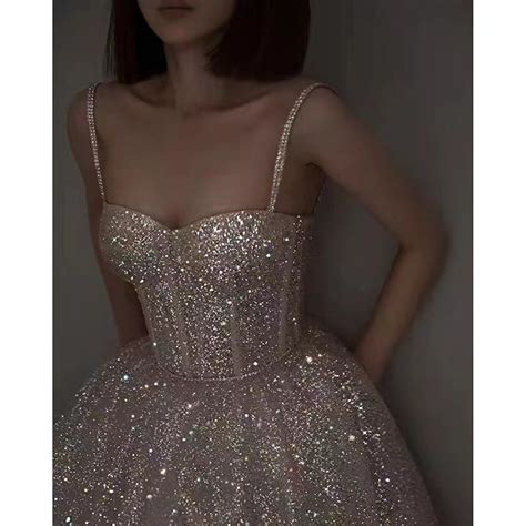 Glitter Brilhante Vestidos De Baile Uma Linha Elegante Querida Cintas