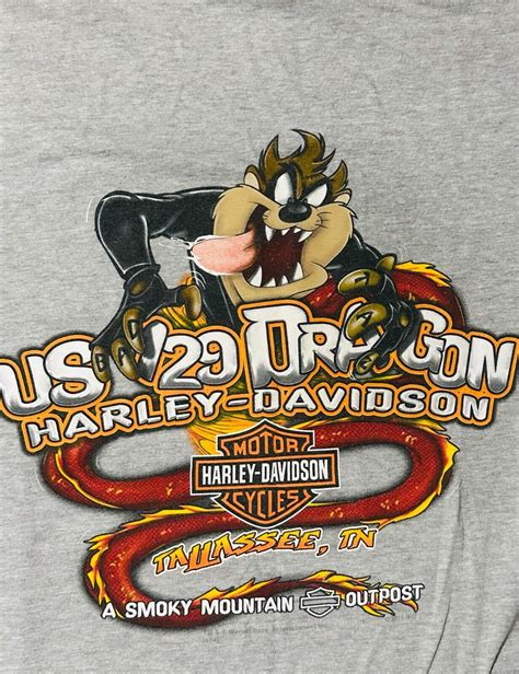 Harley Davidson Beefy Tasmanian Devil Looney Tunes T Gem