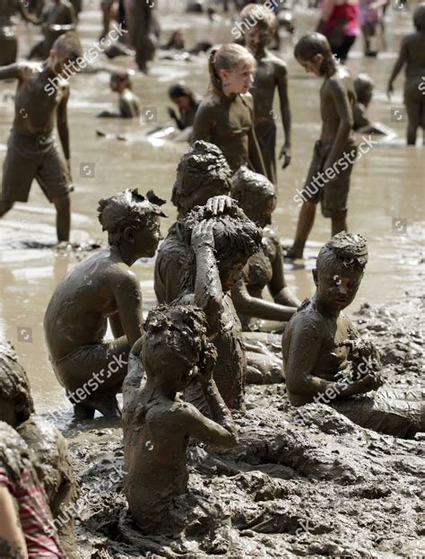 Kids Play Mud Pit During 26th Editorial Stock Photo - Stock Image ...