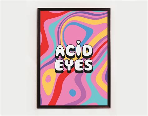 Acid Eyes Wall Decor Wall Art Psychedelic Art Etsy